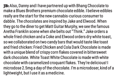 Jim Belushi article snippet taken from Vegas Cannabis Magazine