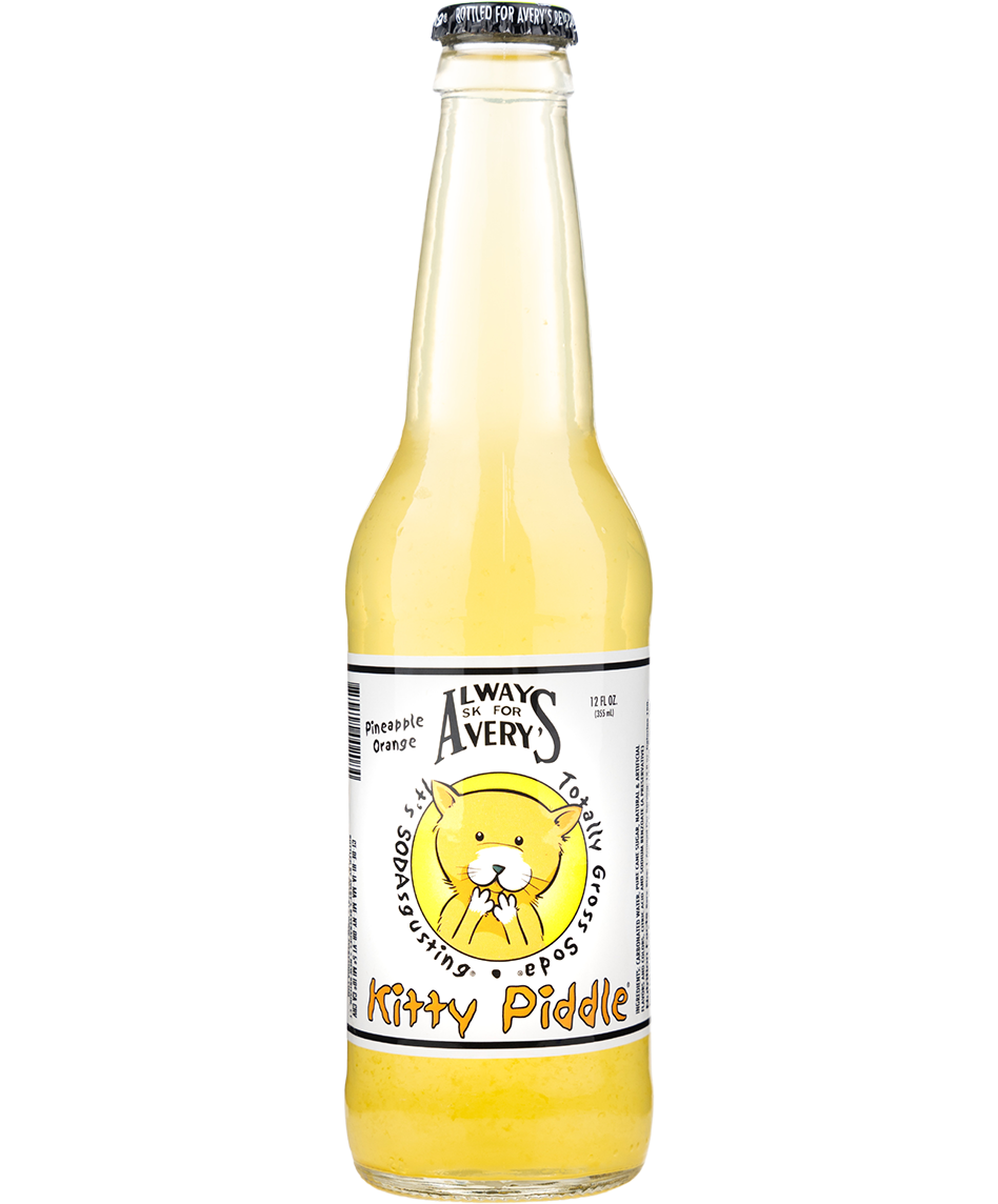 Avery's Totally Gross Kitty Piddle Orange Pineapple Soda - 24-Pack