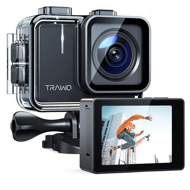 Apeman Action Cam, 4K 20MP Action Camera, 4K Touchscreen Waterproof 40M Underwater Camera, EIS Stabilization WiFi Video Camera 170° with EIS, Remote Control, Dual 1350 mAh Batteries