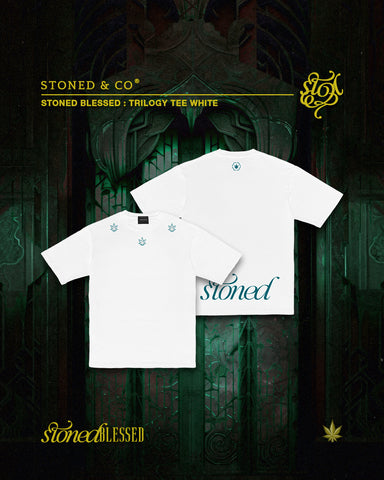 Stoned Blessed : Trilogy Tee White