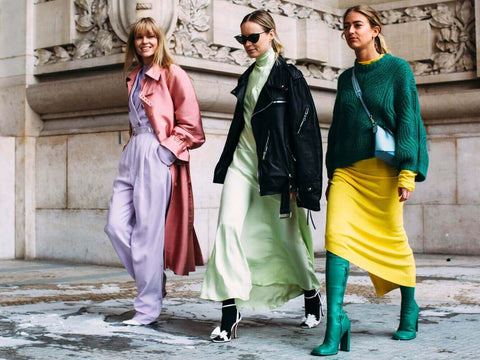 Three women in fashion cloth