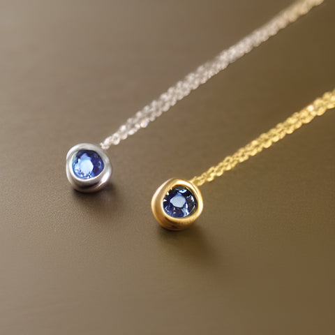 Dainty birthstone necklace with meaning - Damayanti.store