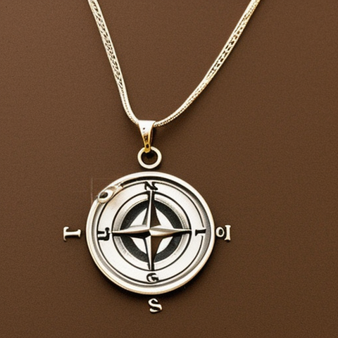 Compass pendant necklace