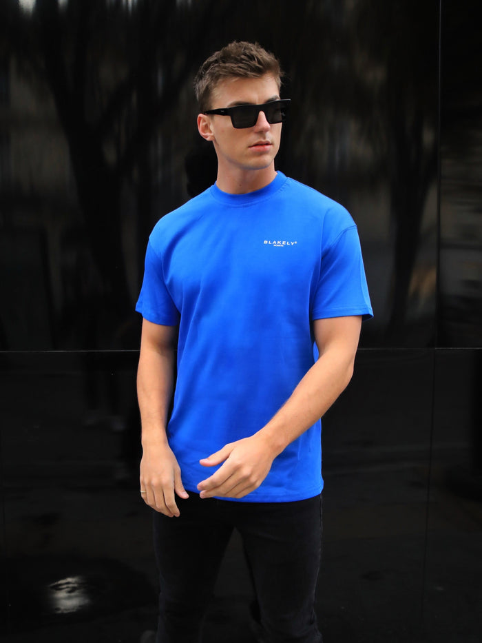 Buy Blakely Members Mid Blue Relaxed T-Shirt