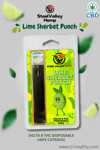 Steel Valley Hemp Delta 8 THC Lime Sherbet Punch Vape