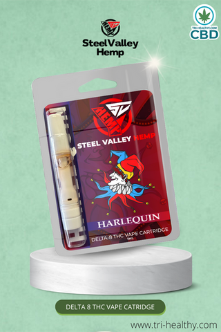 Steel Valley Hemp Delta 8 THC Sativa Cartridge Harlequin Vape