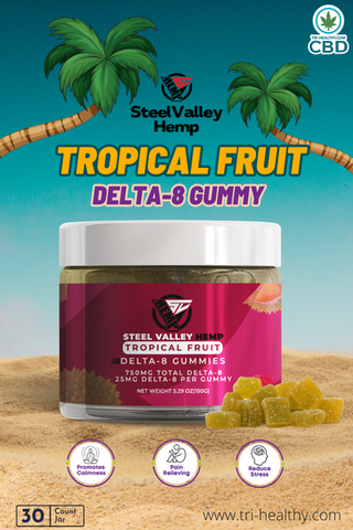 Steel Valley Hemp Delta 8 THC Tropical Fruit Gummies