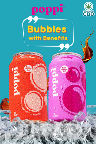 Tri-Healthy poppi Sparkling Prebiotic Doc Pop & Classic Cola Soda