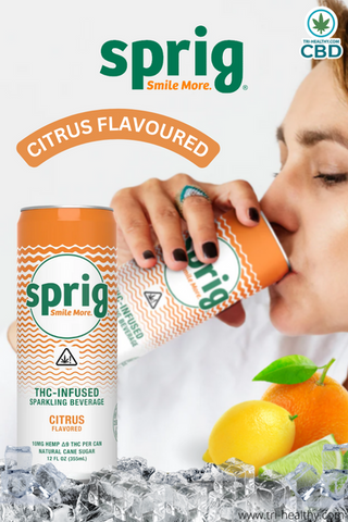 Tri-Healthy Sprig Isolate CBD Citrus Original Orange Can