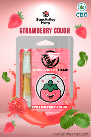 Steel Valley Hemp Delta 8 THC Cartridge Sativa Strawberry Cough Vape