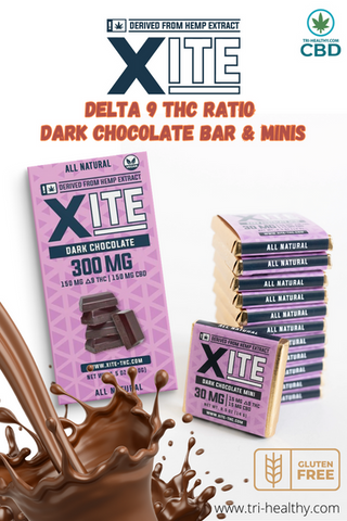 Tri-Healthy CBD Patsys Xite Delta 9 Dark Chocolate Mini