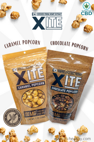 Tri-Healthy CBD Patsy's Xite Delta 9 Ratio Caramel and Chocolate Popcorn