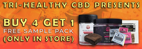 CBD and Delta 8 THC Samples Gummy Chocolates Caramels Peanut Butter Cups