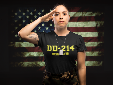 T-Shirt DD 214 Veteran Military Custom