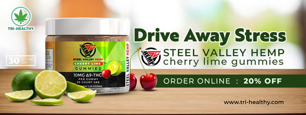 Drive Away Stress Cherry Lime Gummies for Golfers' Relief