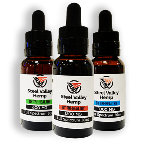 Tri-Healthy CBD Steel Valley Hemp tinctures