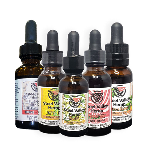 Tri-Healthy CBD Steel Valley Hemp Full Spectrum Flavors Tincture Oil