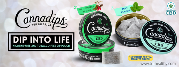 Tri-Healthy CBD Mint and Wintergreen Flavored Cannadips