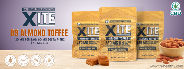 Patsys Xite Delta 9 THC Ratio Almond Toffee