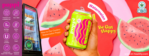 Tri-Healthy poppi Sparkling Prebiotic Watermelon Soda