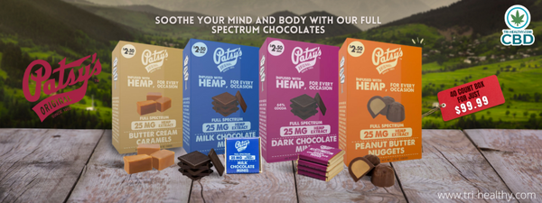 Tri-Healthy CBD Patsy's Full Spectrum CBD Dark & Milk Chocolate