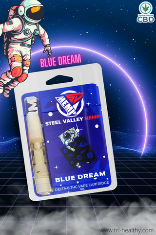 Steel Valley Hemp Delta 8 THC Vape Sativa Cartridge Blue Dream