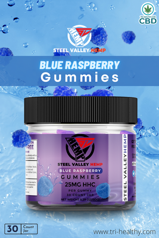 Steel Valley Hemp HHC Blue Raspberry Gummies