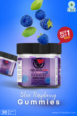 Steel Valley Hemp's Blue Raspberry HHC Gummies