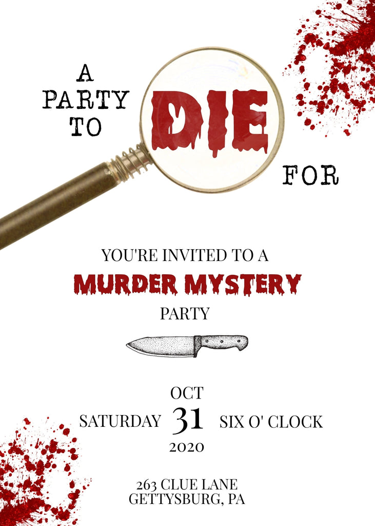 Murder Mystery Party Invitation - Murder Mystery Dinner Party Invitati