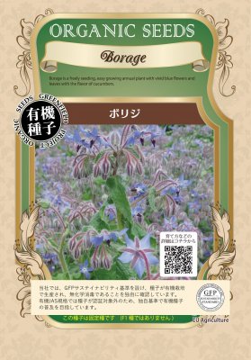 ボリジ Borago officinalis 【有機種子】