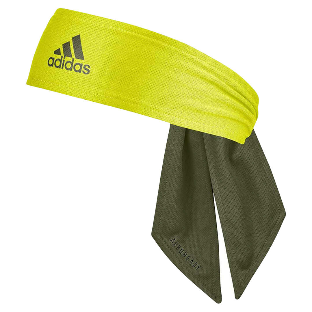 (ADID-GM6564) Adidas Tennis Tieband 2 Aeroready [acid yellow/wild pine/onix/black]