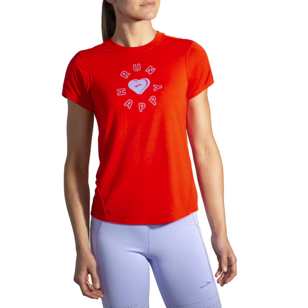 Brooks Run Happy Womens Short Sleeve Tee