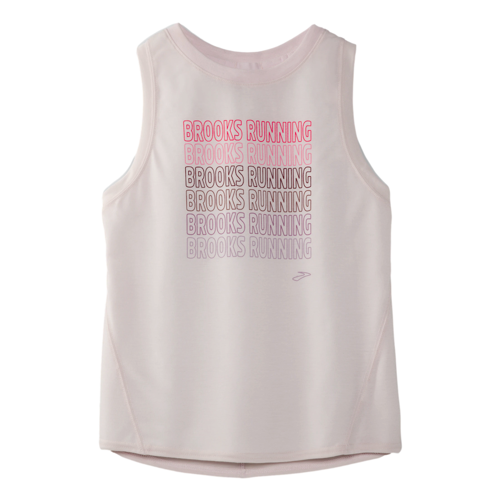 (BROO-221309-613) Brooks Womens Distance Graphic Tank Top [Pink]