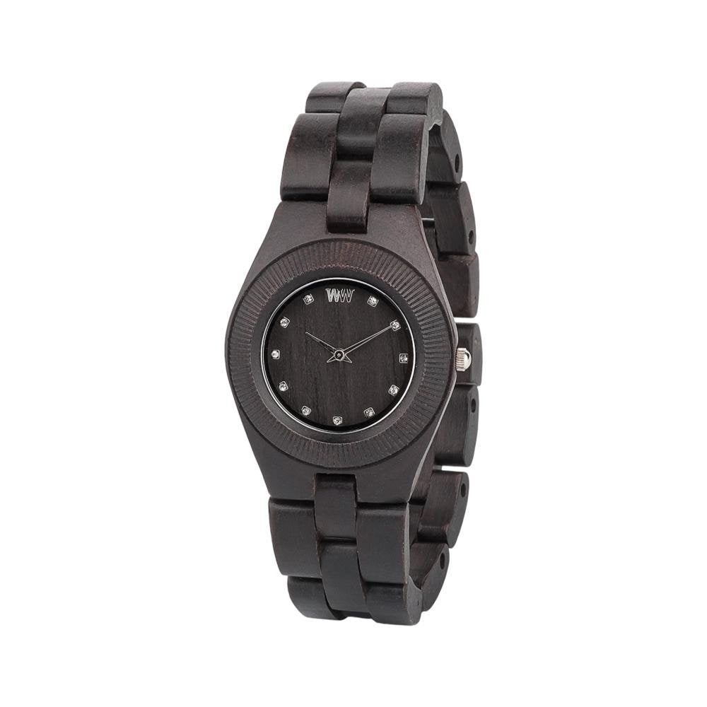 WeWood Womens Odyssey Crystal Black Watch