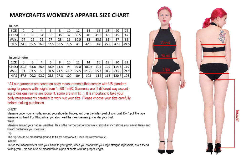 Marycrafts Women's Clothing Size Chart