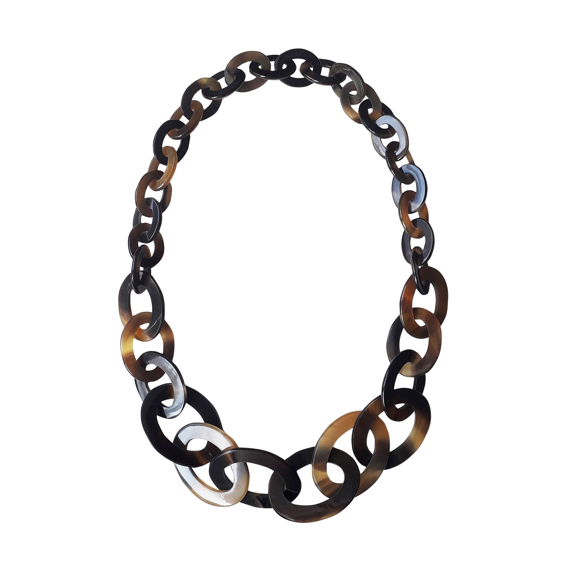 Marycrafts Long chain buffalo Horn necklace for women