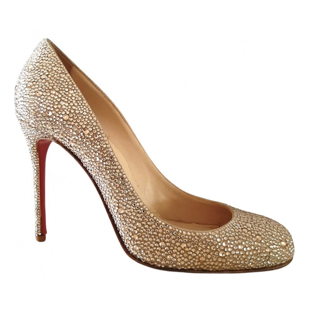 Authentic Christian Louboutin Fifi Strass 39.5 – Oh That Vintage
