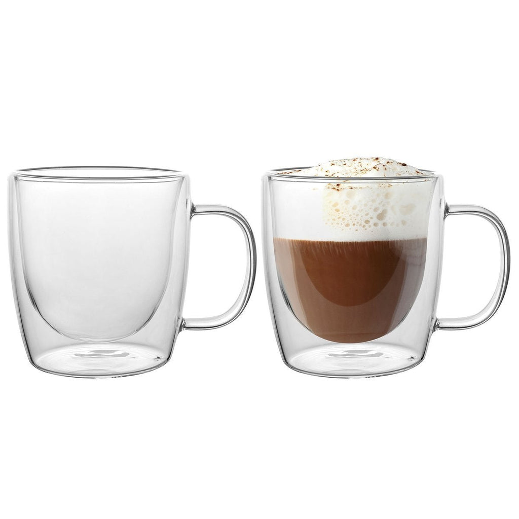 stoel Knipoog Imperialisme Set van 2 dubbelwandige koffie of thee glazen met oor 400ML –  Fluitketelstore.nl