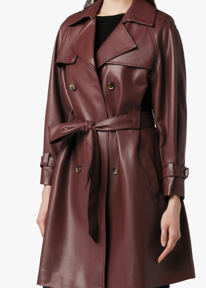 Delia's Vegan Leather Trench Coat