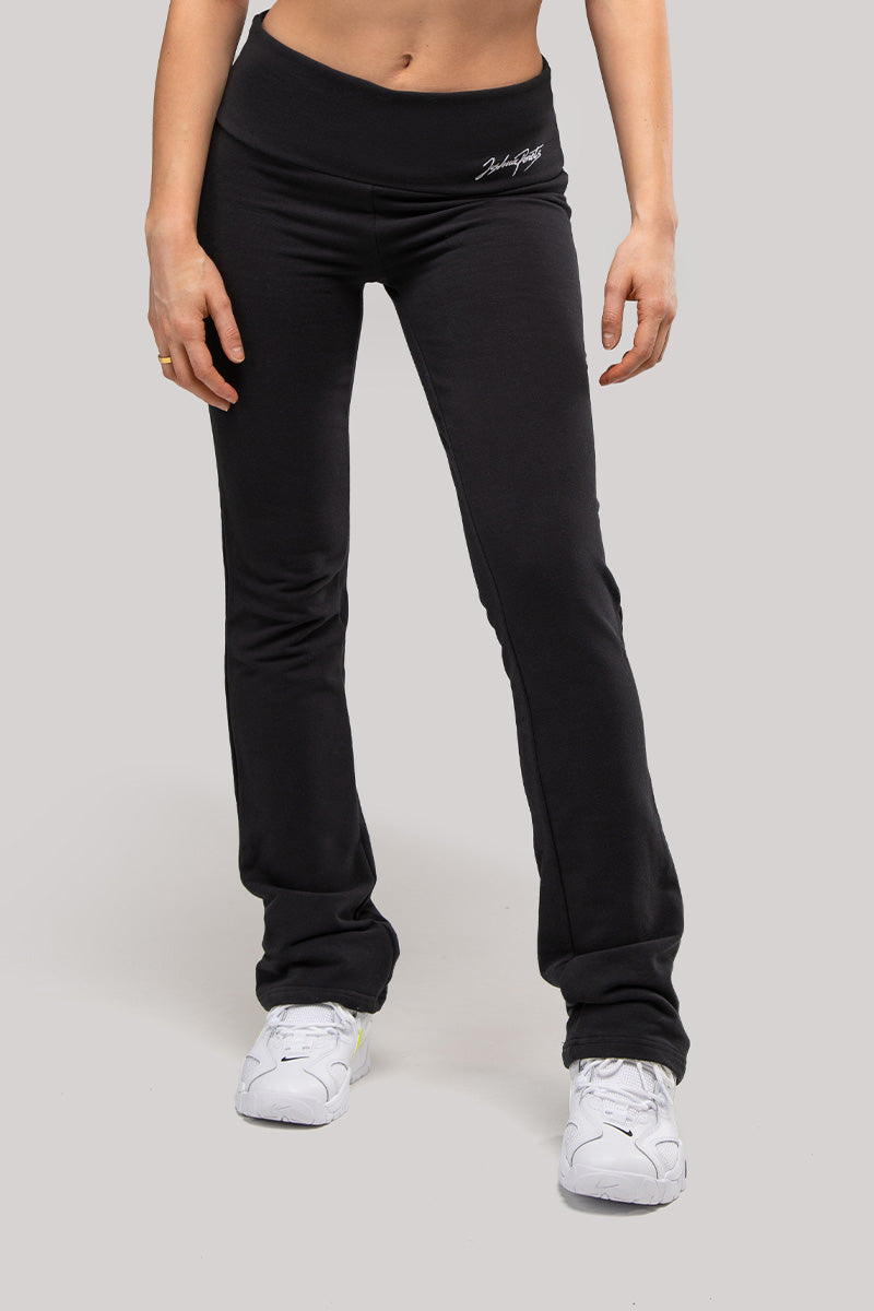 Kyra - Low Rise Flared Jeans with Crossover Waistband