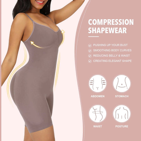 COMPRESSION SHAPEWEAR ~ PUSHING UP YOUR BUST ~ SMOOTHING BODY CURVES • REDUCING BELLY & WAIST % CREATING ELEGANT SHAPE ABDOMEN STOMACH WAIST POSTURE
