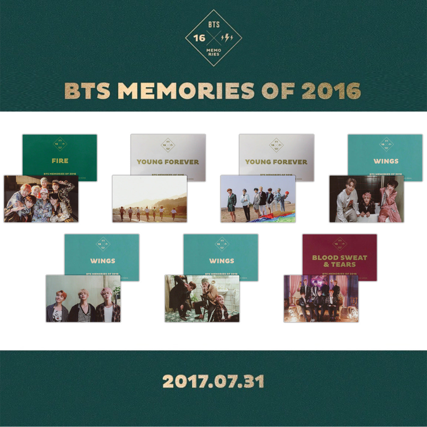 ランキング2024 BTS トレカ付き メモリーズ2016 memories ミュージック - christinacooks.com