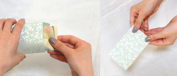 千代紙のポチ袋　お正月・お年玉  ※文様の由来が日本文と英文で、商品に同封されています。