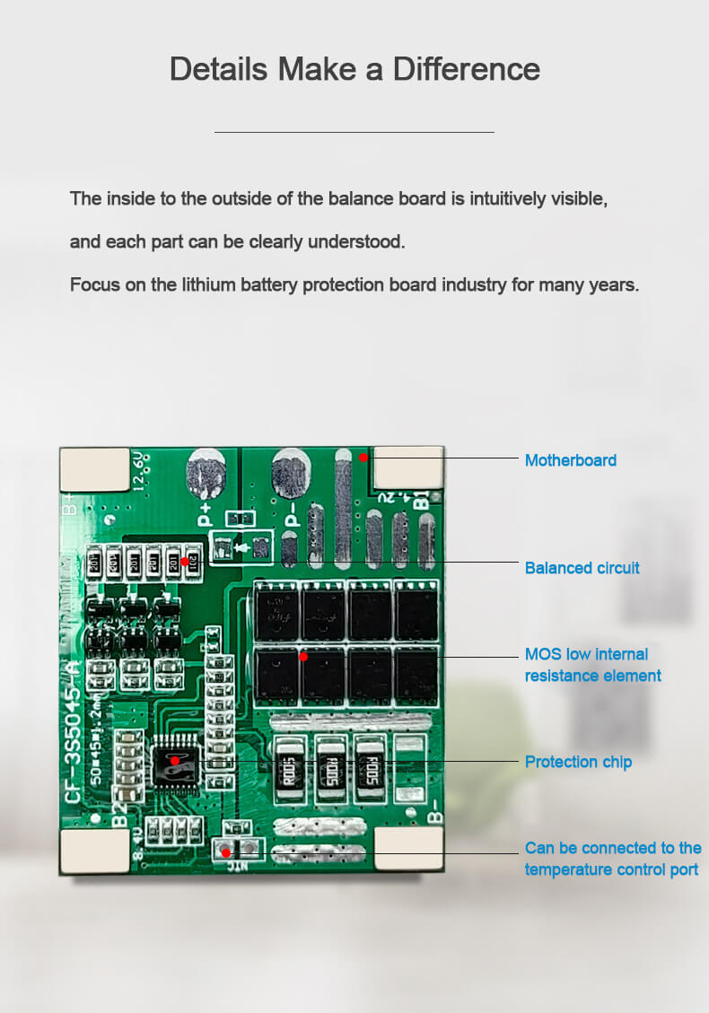 high quality li-ion battery balance protection board