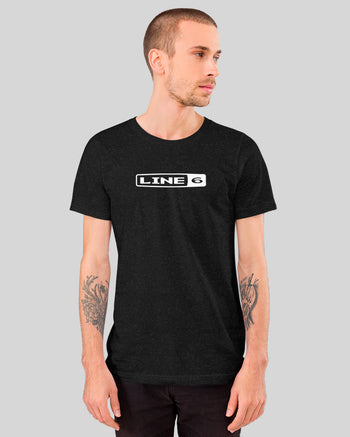 Line 6 T-Shirt  - Black Heather/White