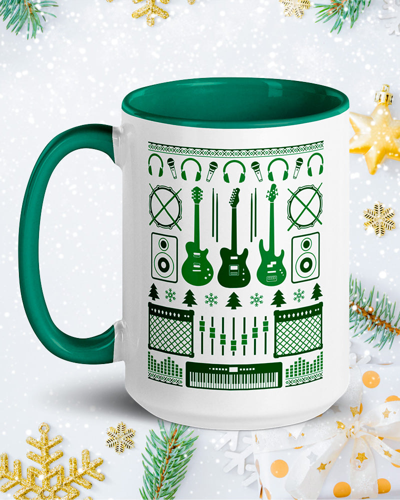 Musicians Christmas Mug - Green - Photo 1
