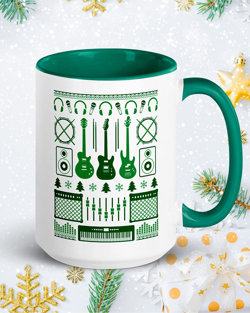 Musicians Christmas Mug - Green - Photo 5