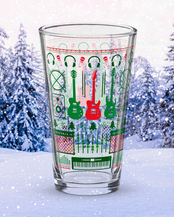 Musicians Christmas Shaker Pint Glass