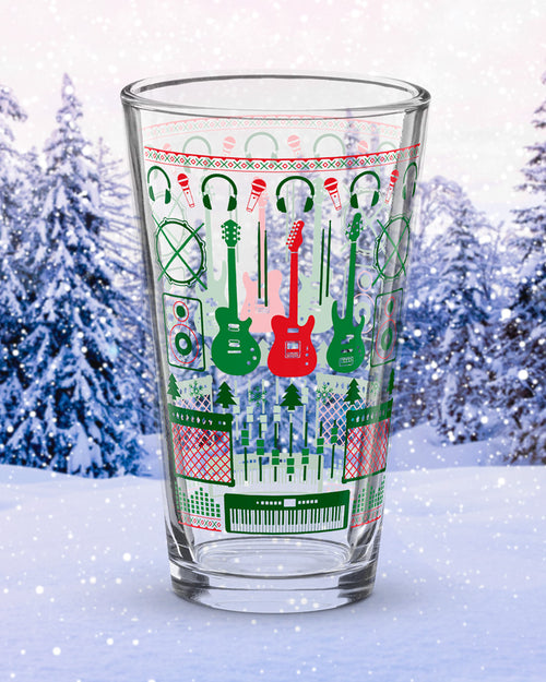Musicians Christmas Shaker Pint Glass