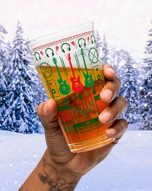 Musicians Christmas Shaker Pint Glass